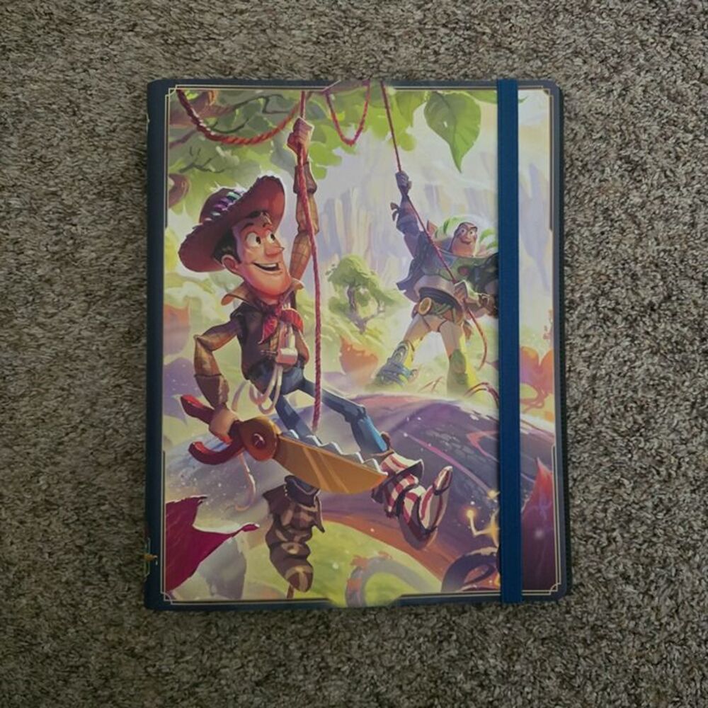Disney Woody & Buzz Lightyear Lorcana Trading Card Binder 252 side slot binder